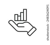 Financial wellness, in line design. Financial health, stability, money management, budgeting, saving, financial planning on white background vector. Financial wellness editable stroke icon.