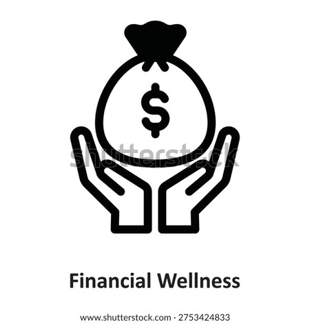 Financial Wellness Vector icon which can easily modify or edit

