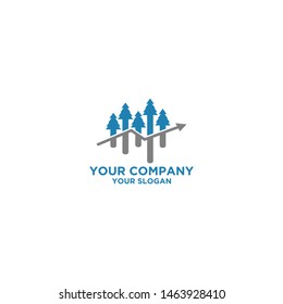 Financial Wood Logo Design Vector
