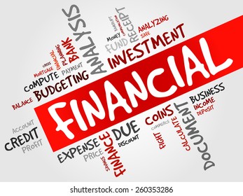 Financial Word Cloud Business Concept Stock Vector (Royalty Free ...