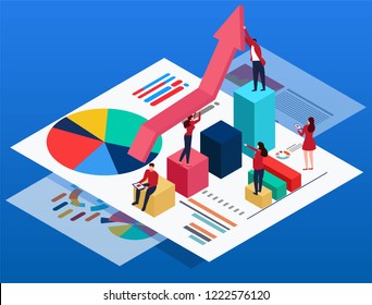 Financial work businessman