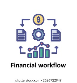 Financial workflow Vector icon which can easily modify or edit 

