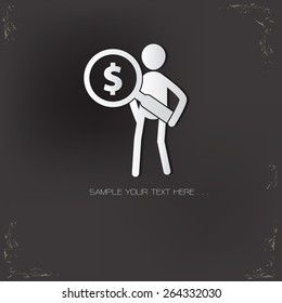 Financial,Human resource design on old background,vector