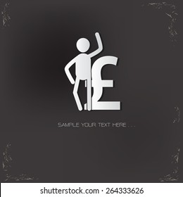 Financial,Human resource design on old background,vector