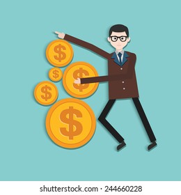 Financial,Human resource,Businessman design,clean vector