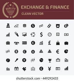 
Financial,money icon set,vector