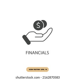 financials icons  symbol vector elements for infographic web