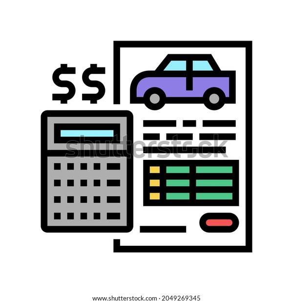 financing car calculator
color icon vector. financing car calculator sign. isolated symbol
illustration