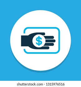 Financing icon colored symbol. Premium quality isolated investment element in trendy style.
