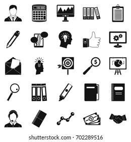 Financing icons set. Simple set of 25 financing vector icons for web isolated on white background