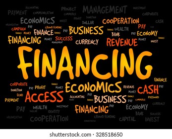 FINANCING word cloud, business concept