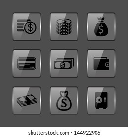 Finanse glass icons