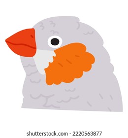 Finch. Ave. Ilustración vectorial dibujada a mano sobre fondo blanco.