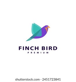 Finch bird icon logo design 4 
