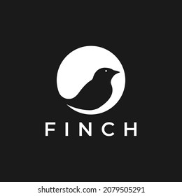 finch bird logo design vector icon illustration
