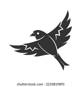 finch bird logo template Icon Illustration Brand Identity svg