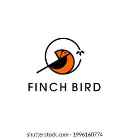 finch bird logo vector illustration svg