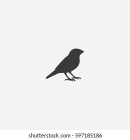 Finch icon silhouette vector illustration

