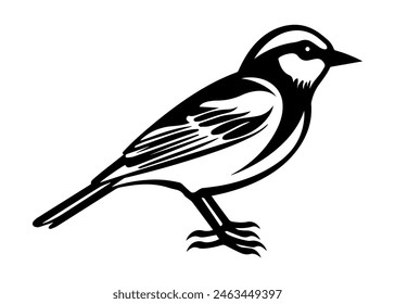 Fink Silhouette Vektorillustration, Vogel