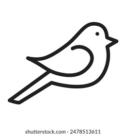 Finch Vector Line Icon Design