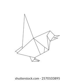 Finches,  Goldfinch Polygonal Lines, can use for Logo, Pictogram, Bird Figure, Website, Apps, or Graphic Design Element. Vector Illustration