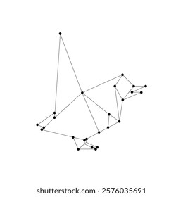Finches,  Goldfinch Polygonal Lines, can use for Logo, Pictogram, Bird Figure, Website, Apps, or Graphic Design Element. Vector Illustration
