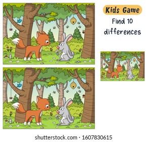 Find 10 Differences Funny Cartoon Game Stock Vector (Royalty Free ...