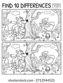 Encuentra 10 diferencias juego para niños. Juego educativo para niños. 