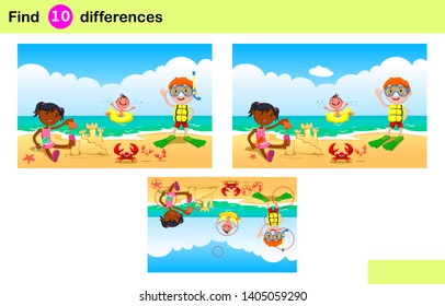 1,909 Game Difference Beach Images, Stock Photos & Vectors | Shutterstock