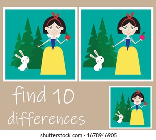
Find 10 differences: Snow White