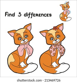 Find 3 Differences (cat)