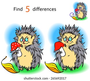 Find 3 differences (hedgehog)