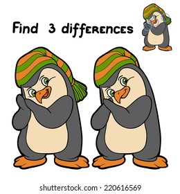 Find 3 differences (penguin)