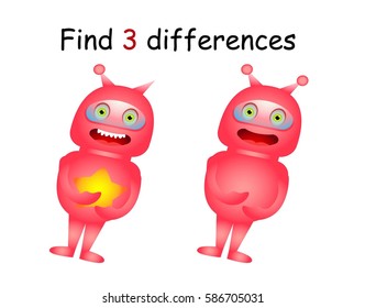 Find 3 differences , vector space