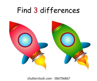 Find 3 differences, vector space