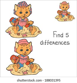 Find 5 differences (cat)