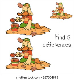 Find 5 differences (duck)