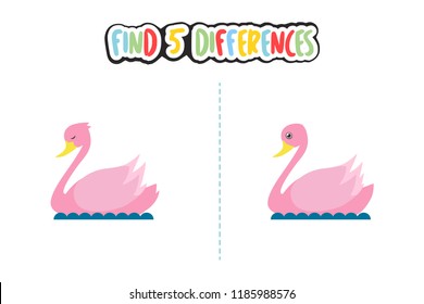 Find 5 differences from these animal character images