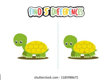 Find 5 differences from these animal character images