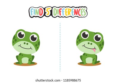 Find 5 differences from these animal character images