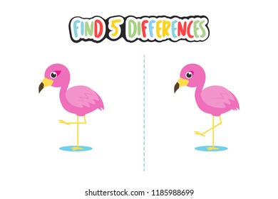 Find 5 differences from these animal character images