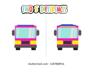 Find 5 differences from these vehicle images