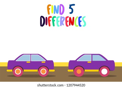 Find 5 differences in toys vector illustration
