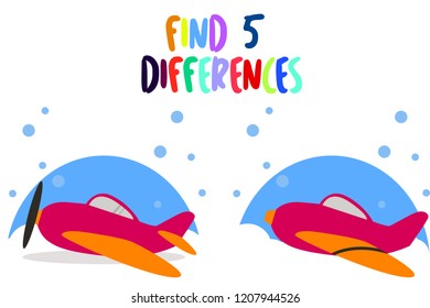 Find 5 differences in toys vector illustration