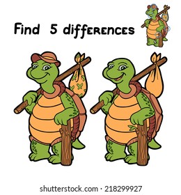 Find 5 differences (turtle)