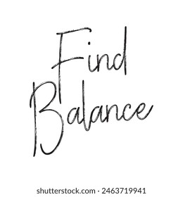 find balance text on white background.