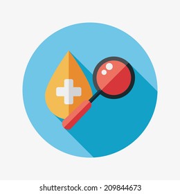 find blood flat icon with long shadow