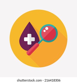 find blood flat icon with long shadow