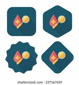 find blood flat icon with long shadow,eps10