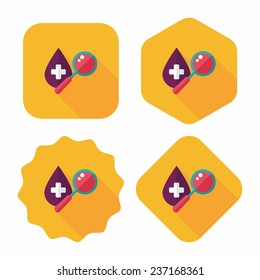 find blood flat icon with long shadow,eps10